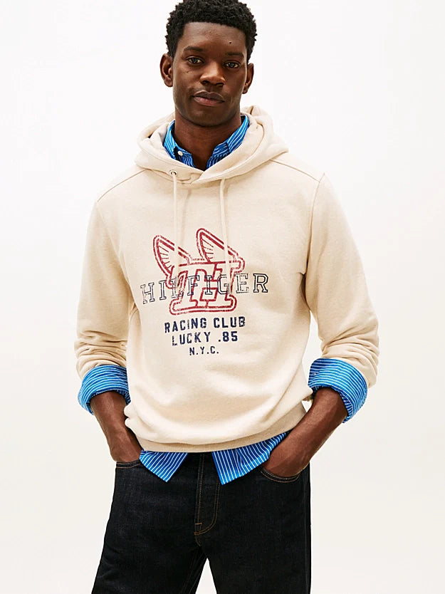 Graphic Terry Drawstring Hoody